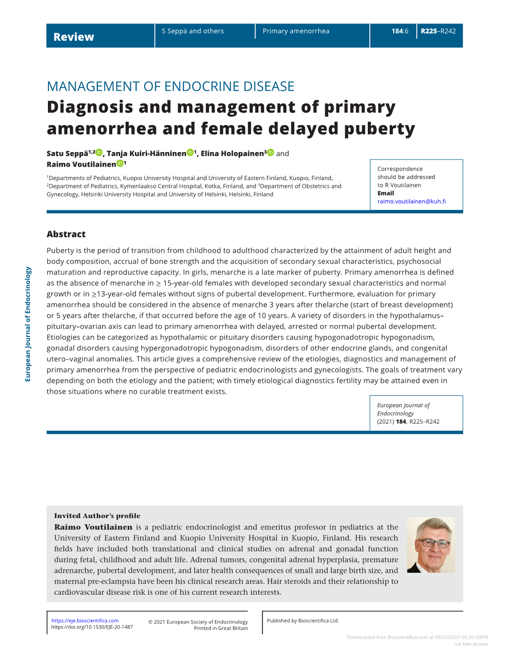 Diagnosis And Management Of Primary Amenorrhea And Female Delayed ...