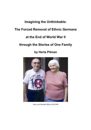 Imagining the Unthinkable: the Forced Removal of Ethnic Germans