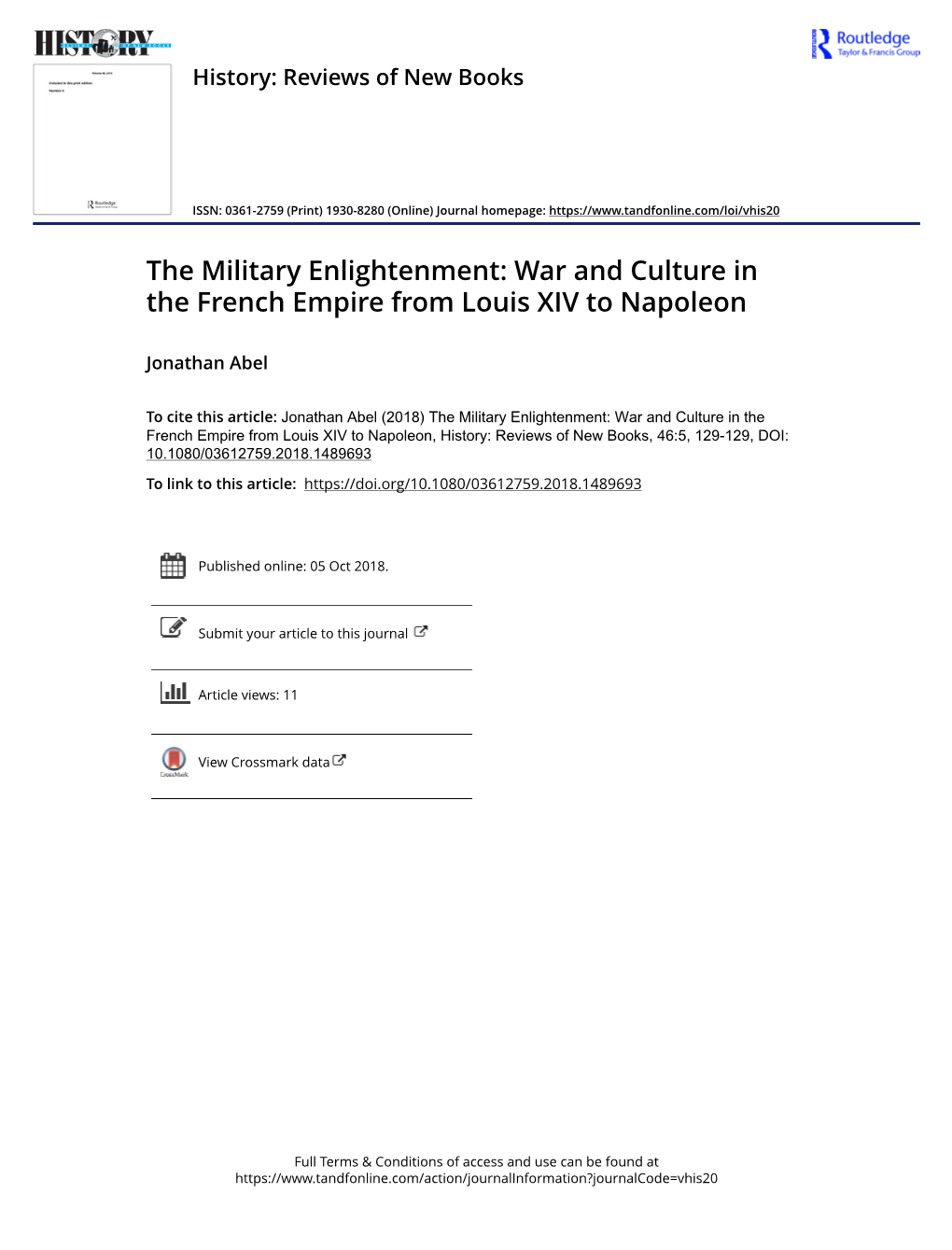 War and Culture in the French Empire from Louis XIV to Napoleon