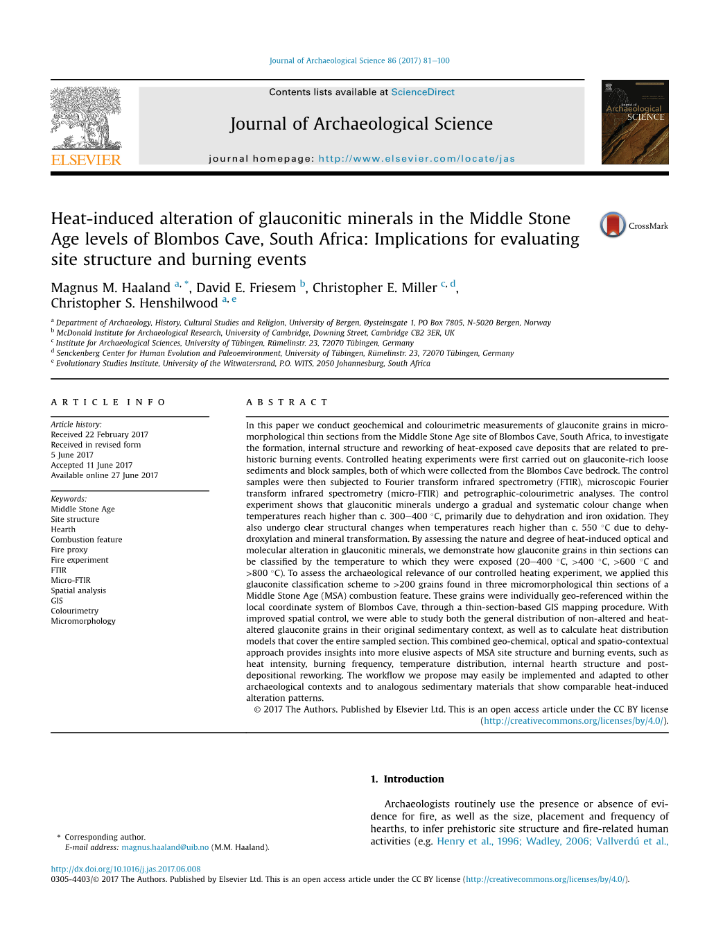 Heat-Induced Alteration of Glauconitic Minerals in The