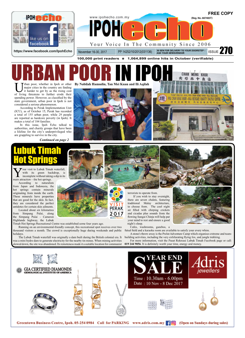 Urban Poor in Ipoh Is Not Considered a Serious Phenomenon