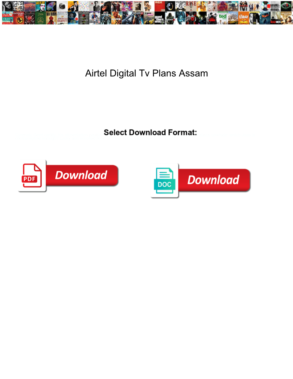 Airtel Digital Tv Plans Assam