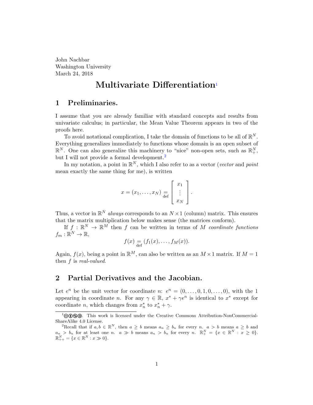 Multivariate Differentiation1