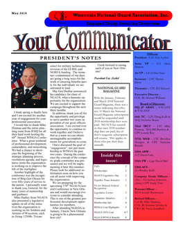 PRESIDENT's NOTES Inside This Issue