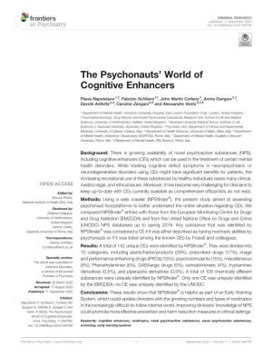 World of Cognitive Enhancers