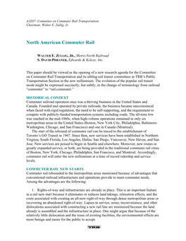North American Commuter Rail