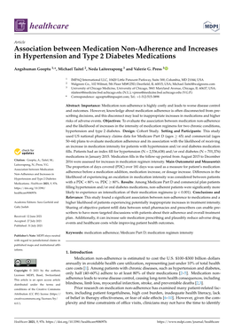 Association Between Medication Non-Adherence and Increases in Hypertension and Type 2 Diabetes Medications
