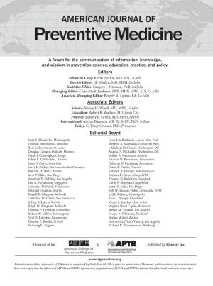 AMERICAN JOURNAL of Preventive Medicine