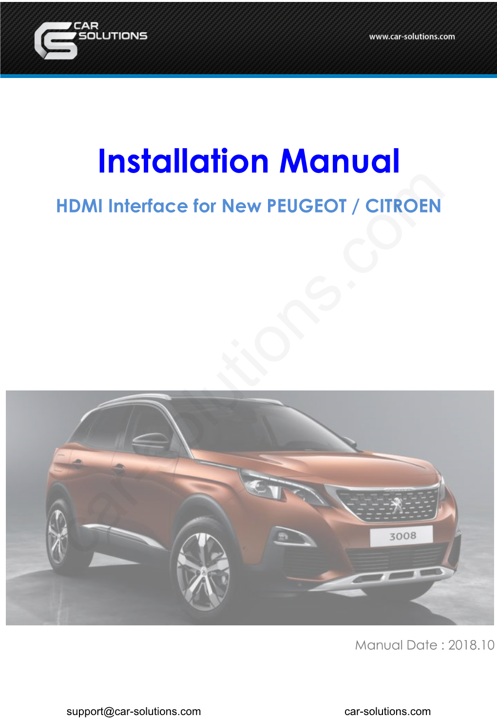 Video Interface for Toyota, Opel, Peugeot, Citroen Manual