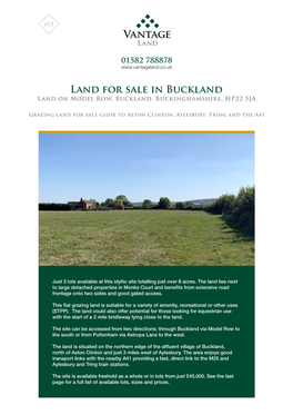 Land for Sale in Buckland Land on Model Row, Buckland, Buckinghamshire, HP22 5JA