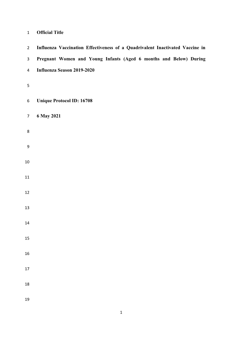 Statistical Analysis Plan