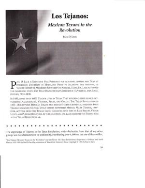 Los Teianos: Mexican Texans in the Revolution