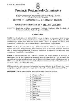 Libero Consorzio Comunale Di Caltanissetta (L.R