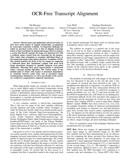 OCR-Free Transcript Alignment