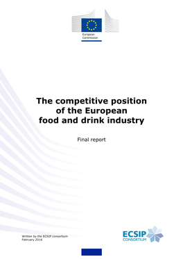 The Competitive Position of the European Food and Drink Industry