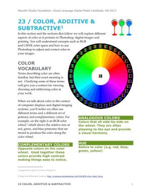 23 / Color, Additive & Subtractive1