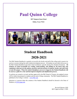 Student Handbook