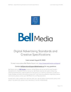 Digital Advertising Standards and Creative Specifications Last Revised: August 24, 2020