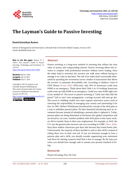 The Layman's Guide to Passive Investing