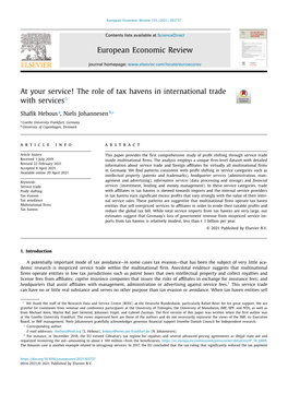 The Role of Tax Havens in International Trade with Services