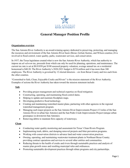 General Manager Position Profile