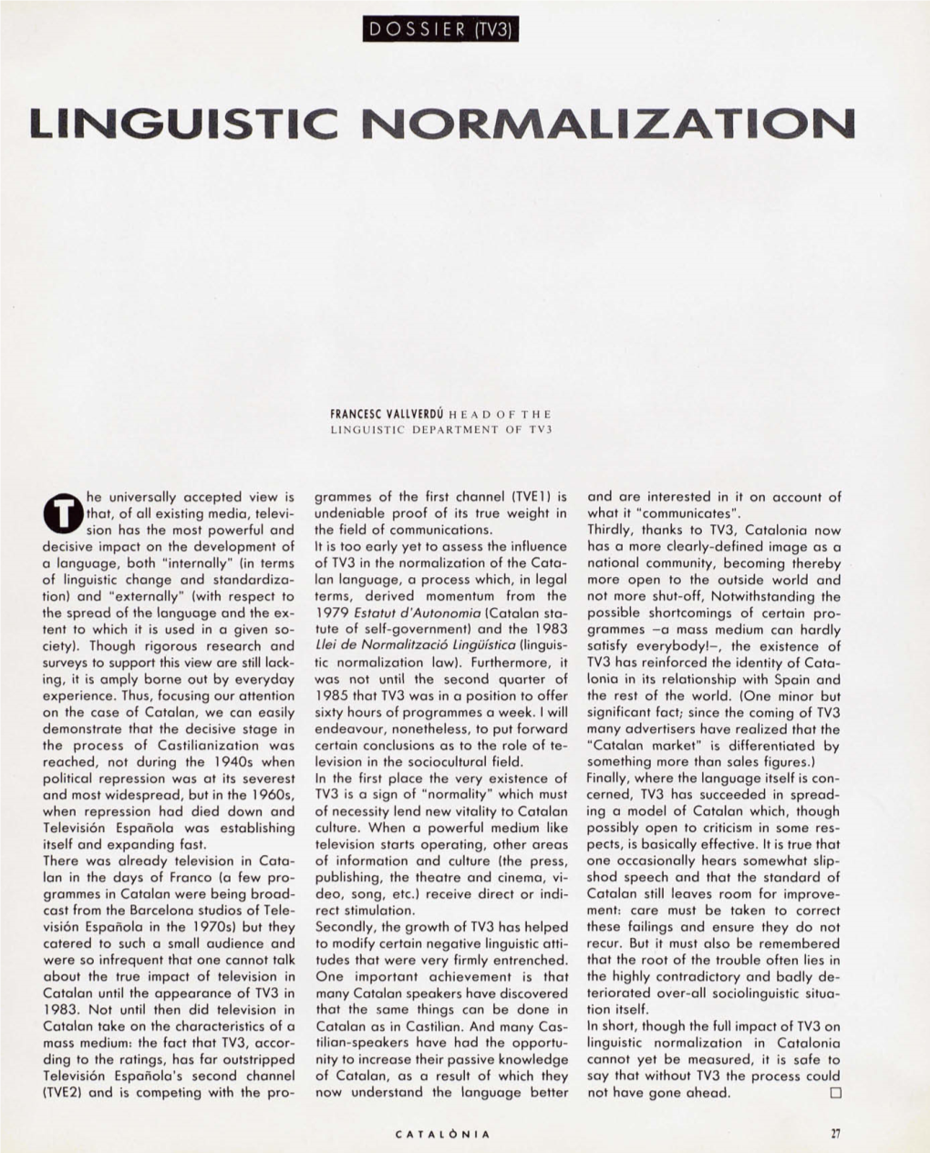 Linguistic Normalization