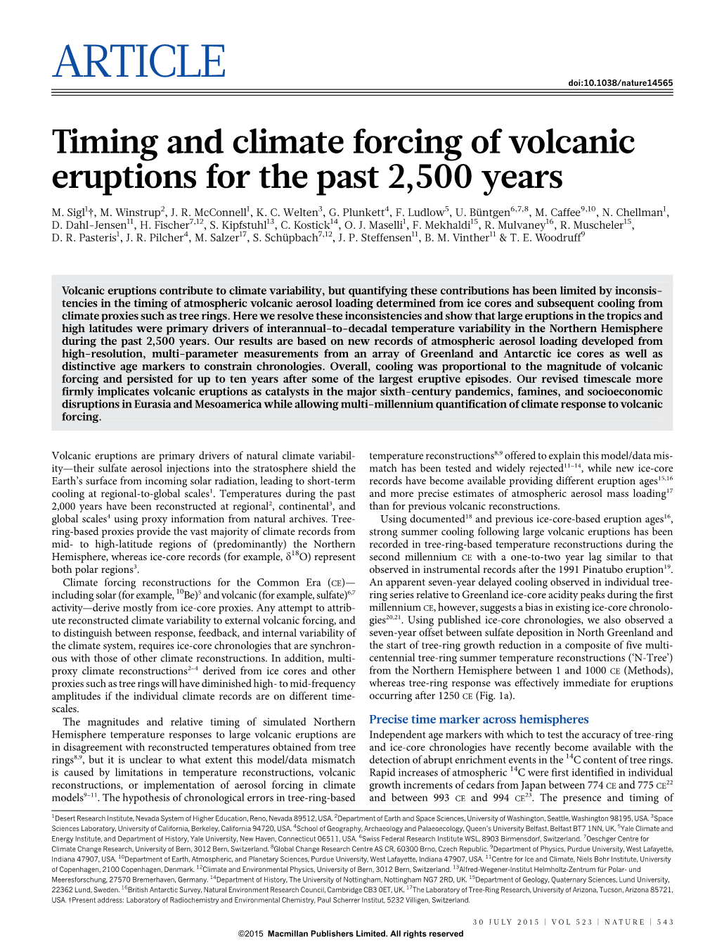 ARTICLE Doi:10.1038/Nature14565