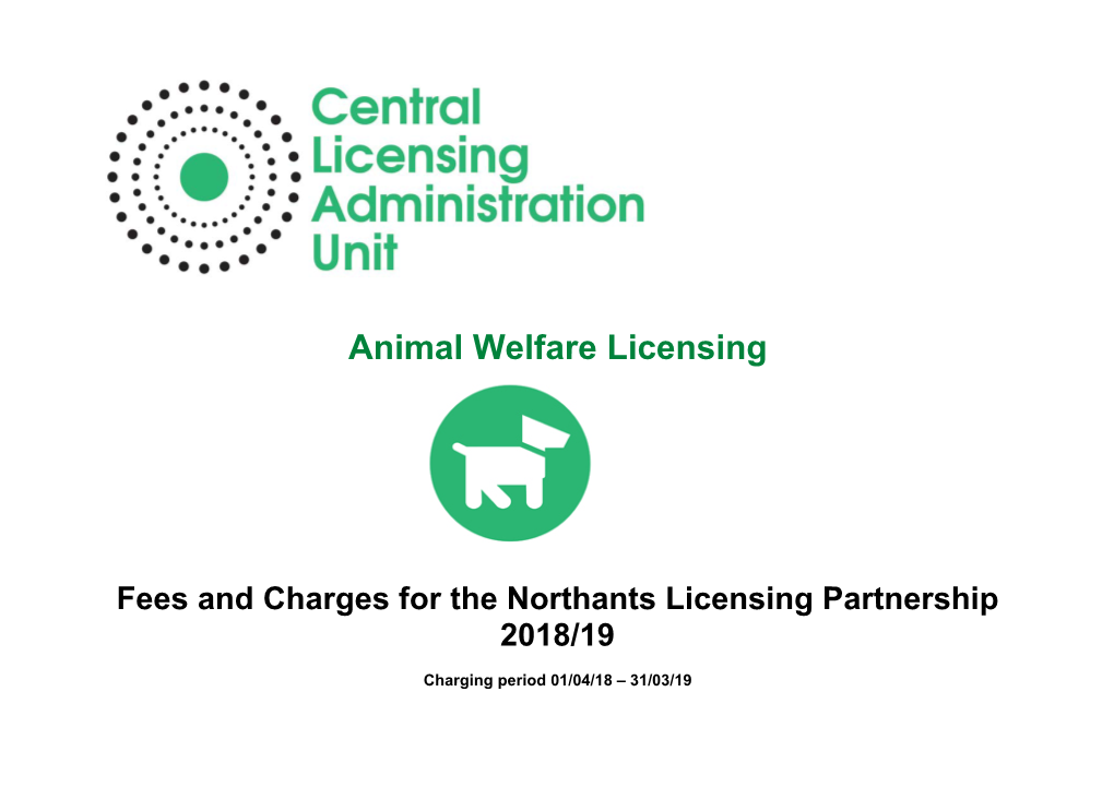 Animal Welfare Licensing