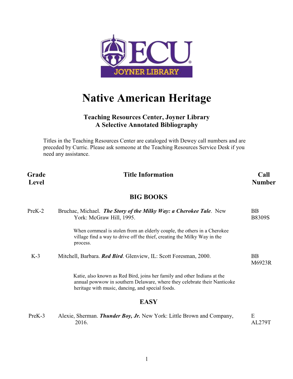 Native American Heritage