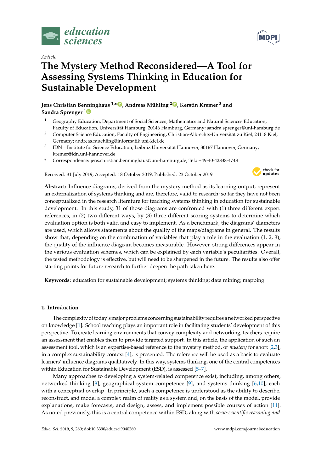 The Mystery Method Reconsidered--A Tool for Assessing Systems