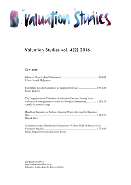 Valuaton Studies 4(2)