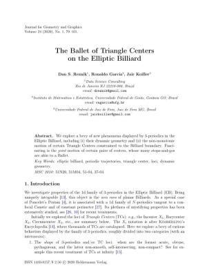 The Ballet of Triangle Centers on the Elliptic Billiard