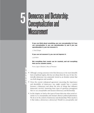 Democracy and Dictatorship: Conceptualization and Measurement 145