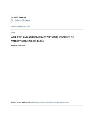 Athletic and Academic Motivational Profiles of Varsity Student-Athletes