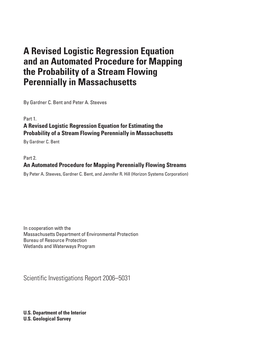 A Revised Logistic Regression Equation and an Automated Procedure for Mapping the Probability of a Stream Flowing Perennially in Massachusetts