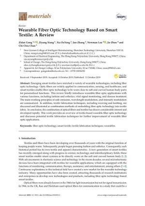 Wearable Fiber Optic Technology Based on Smart Textile: a Review