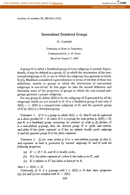 Generalized Dedekind Groups