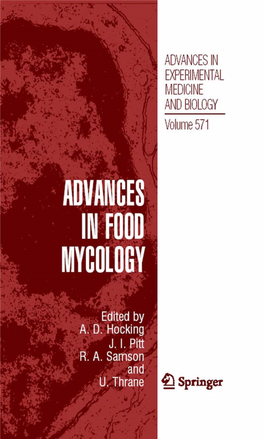 Advances in Food Mycology Advances in Experimental Medicine and Biology
