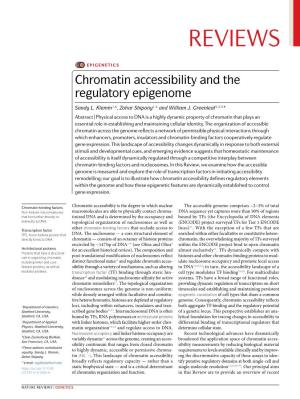 Chromatin Accessibility and the Regulatory Epigenome
