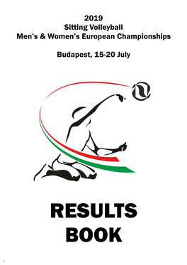 2019 Eurosittingvolley Results Book