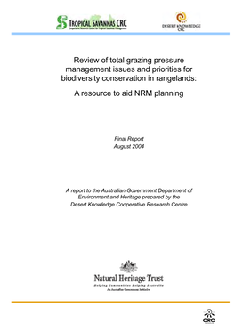 Management of Total Grazing Pressure 29 4.4.7