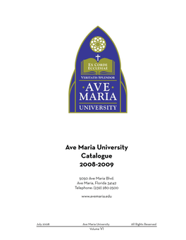 2008-2009 Academic Catalogue