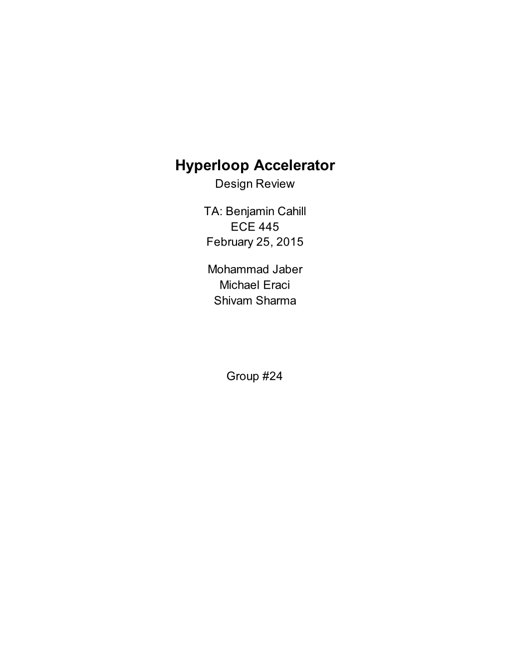 Hyperloop Accelerator Design Review