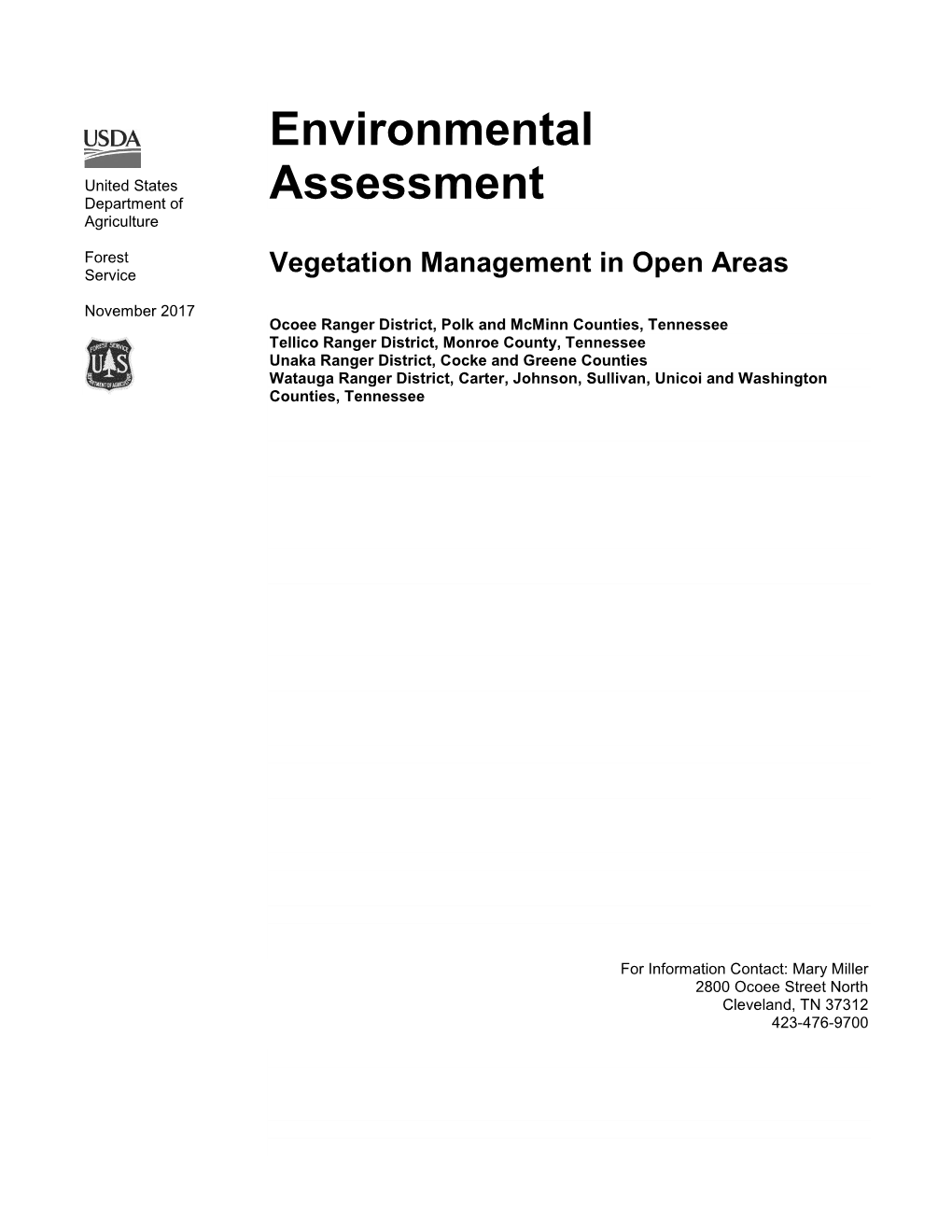 Environmental Assessment Is Recorded in a Decision Notice