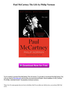 Paul Mccartney the Life by Philip Norman