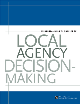 AGENCY DECISION- MAKING Generous Support for This Publication Provided By