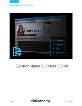 Captionmaker 7.0 User Guide