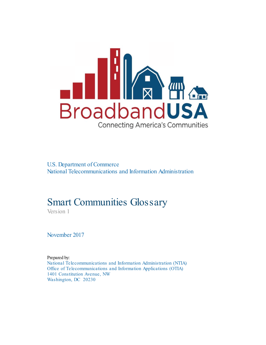 Smart Communities Glossary Version 1