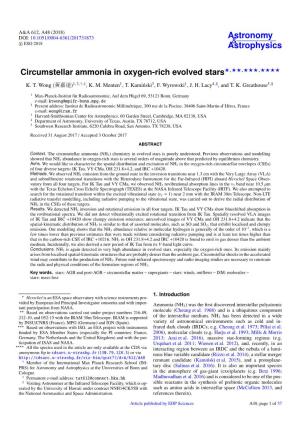 Circumstellar Ammonia in Oxygen-Rich Evolved Stars?,??,???,????