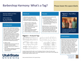 Barbershop Harmony: What’S a Tag? Please Leave This Space Blank